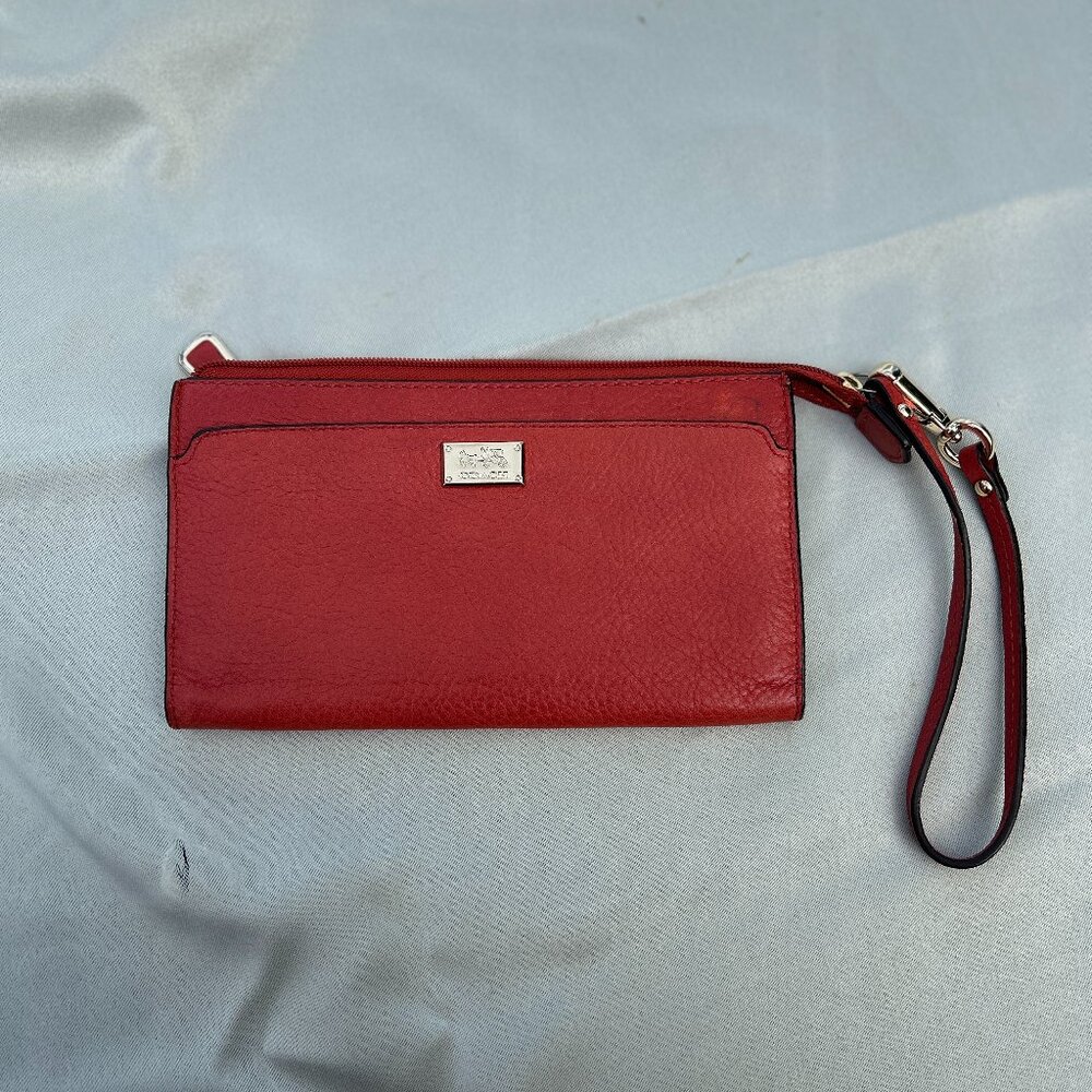 Coach Orange Wristlet